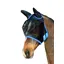 Hy Equestrian Mesh Half Mask With Ears - Black/Palace Blue